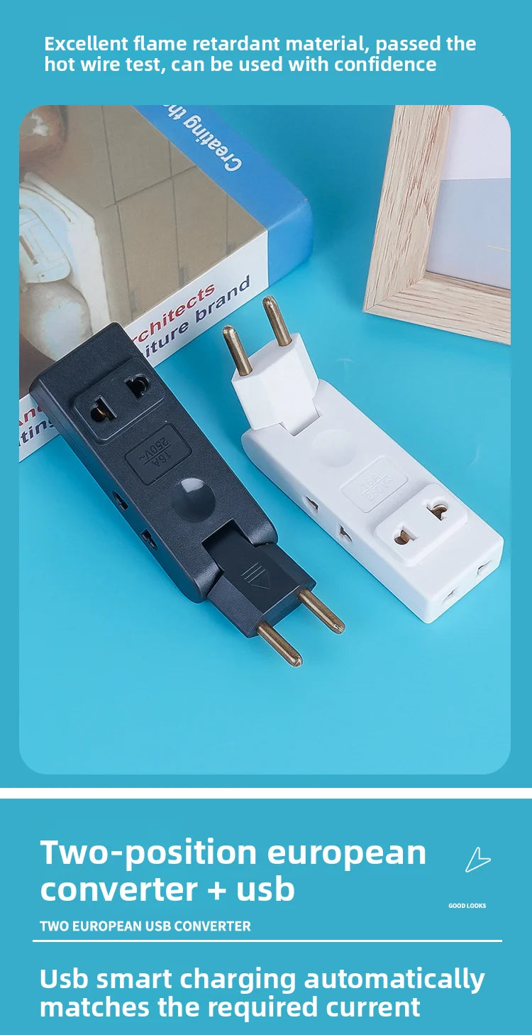 New Rotates Electrical Outlet Extender Adjustable Length White Power Outlets Extender Power Socket Expander for NightStand