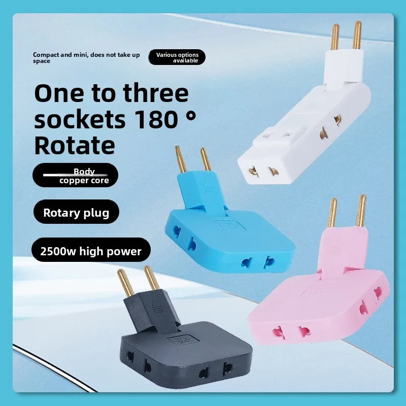 New Rotates Electrical Outlet Extender Adjustable Length White Power Outlets Extender Power Socket Expander for NightStand